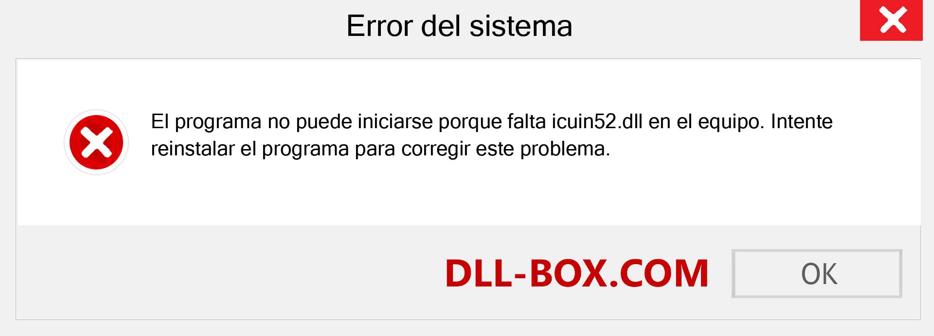 ¿Falta el archivo icuin52.dll ?. Descargar para Windows 7, 8, 10 - Corregir icuin52 dll Missing Error en Windows, fotos, imágenes